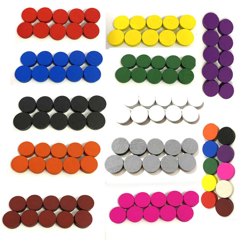Board Game Impostor - 50 stück 15*5MM 11 Farben Holz