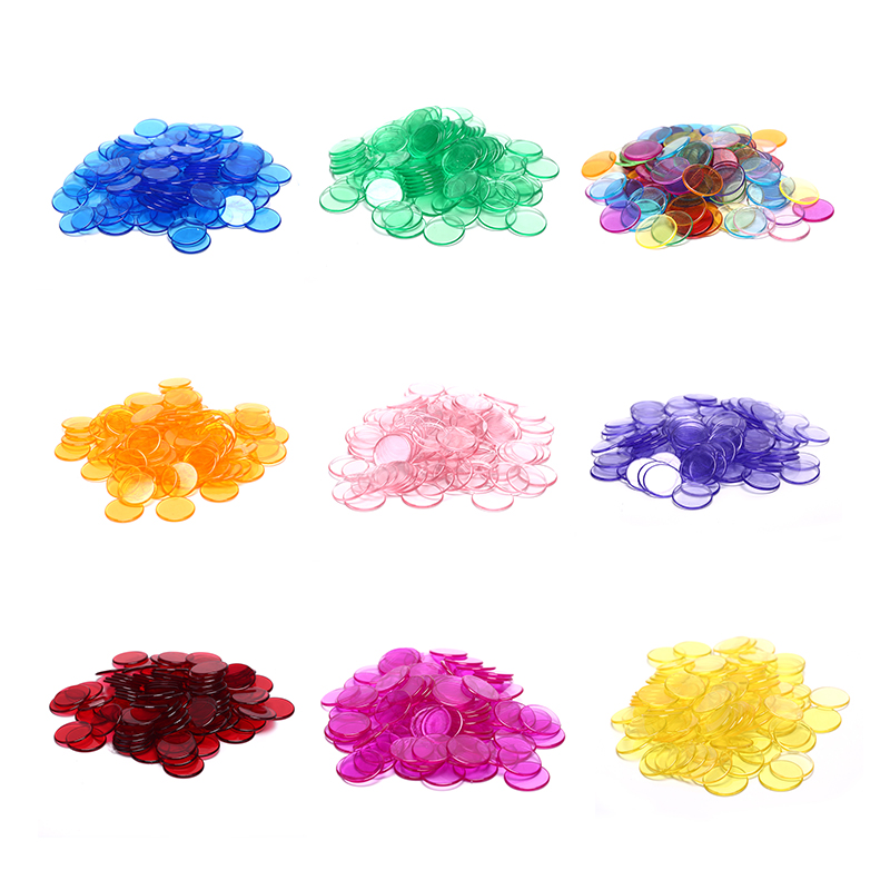 Board Game Impostor - 100 Stück weiße 19mm Plastik-Pokerchips für