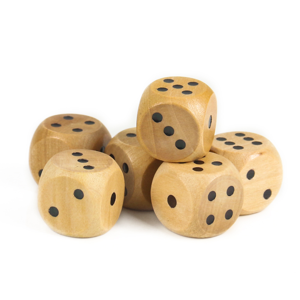 5pcs 20mm Holz würfel Punkt d6 – Dice Tower Wooden Bewertung und Preis