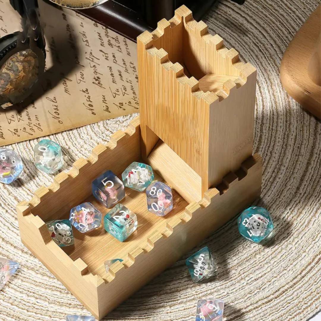 Faltbarer Würfelturm aus Holz, – Dice Tower Wooden Bewertung und Preis